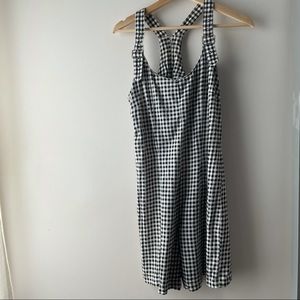 BLACK WHITE OVERALL ROMPER VINTAGE